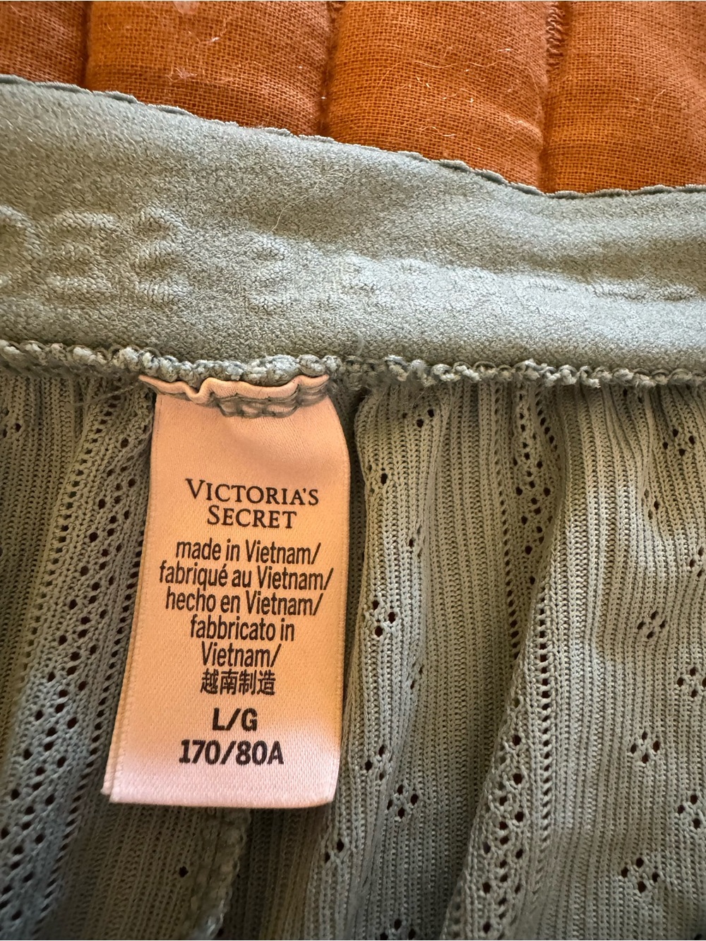 Victoria's Secret Ribbed Sleep Shorts in Sage - Picture 6 of 7